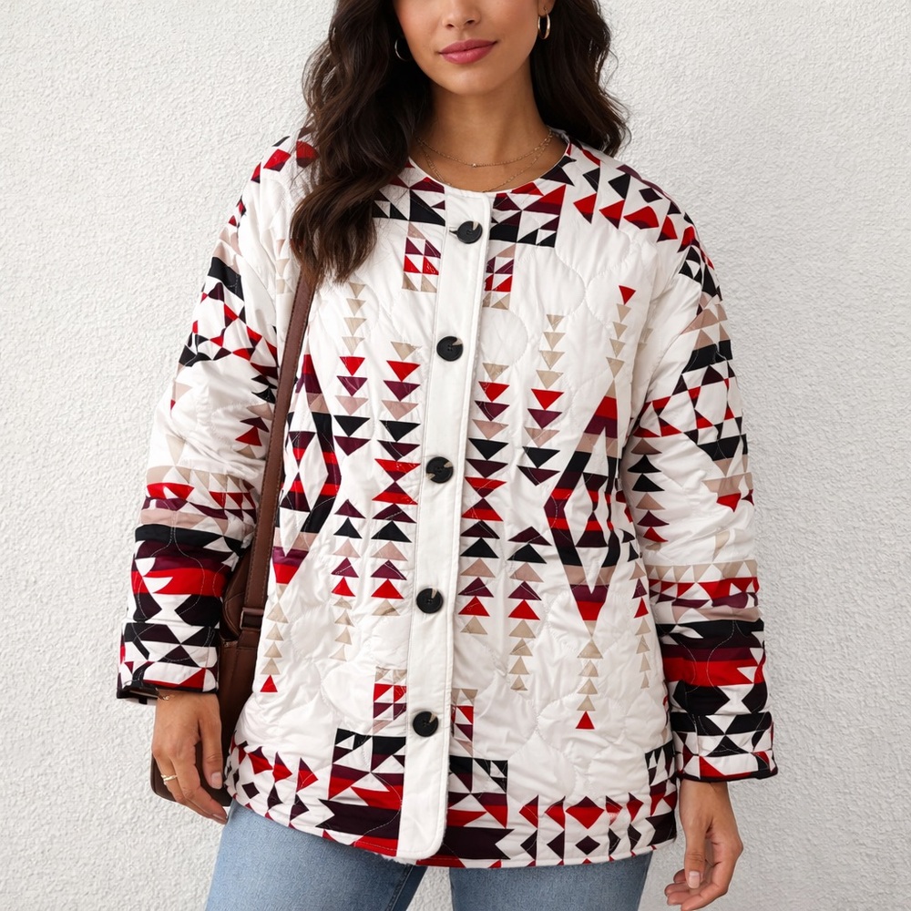Pendleton x AQUA Reversible Quilted Western Puffer Jacket Medium NWT